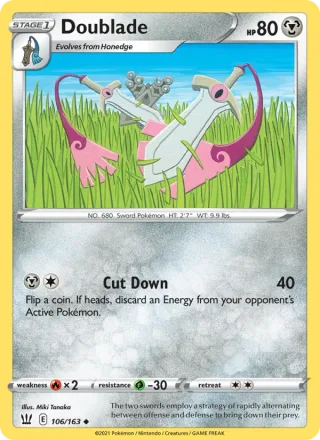 Doublade #106 · Battle Styles Pokémon card