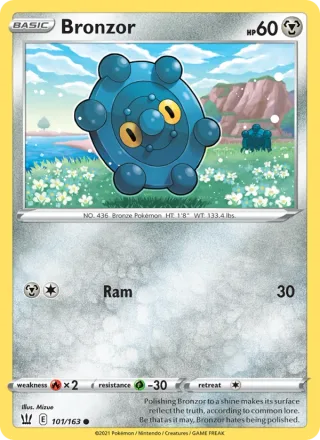 Bronzor #101 · Battle Styles Pokémon card