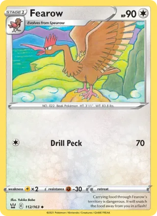 Fearow #112 · Battle Styles Pokémon card