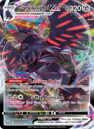 Corviknight VMAX #110 · Battle Styles Pokémon card
