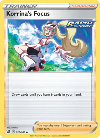 Korrina's Focus #128 · Battle Styles Pokémon card