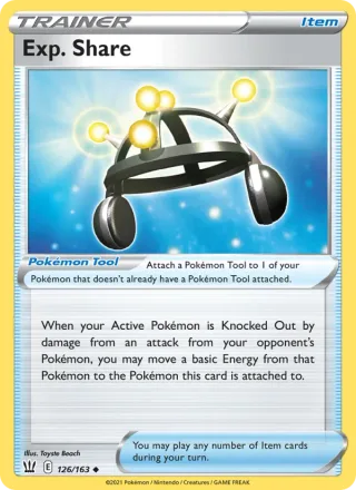 Exp. Share #126 · Battle Styles Pokémon card