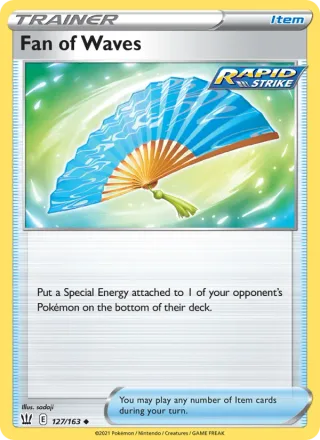 Fan of Waves #127 · Battle Styles Pokémon card