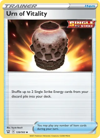 Urn of Vitality #139 · Battle Styles Pokémon card