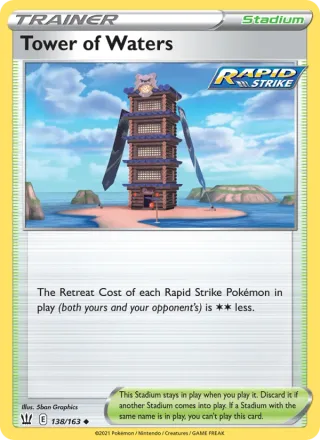 Tower of Waters #138 · Battle Styles Pokémon card