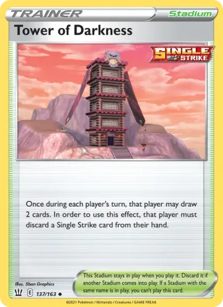 Tower of Darkness #137 · Battle Styles Pokémon card
