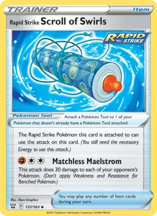 Rapid Strike Scroll of Swirls #131 · Battle Styles Pokémon card
