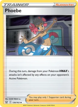 Phoebe #130 · Battle Styles Pokémon card