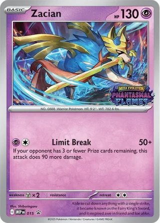 Zacian #015 · MEP Black Star Promos Pokémon card