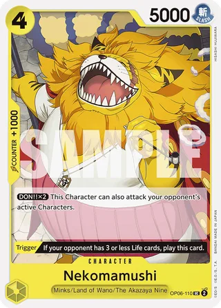 Nekomamushi (Jolly Roger Foil) #OP06-110-jolly-roger-foil · Premium Booster -The Best- One Piece card