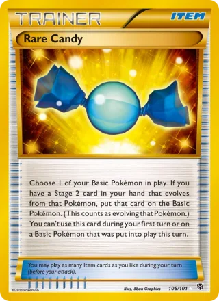 Rare Candy #105 · Plasma Blast Pokémon card