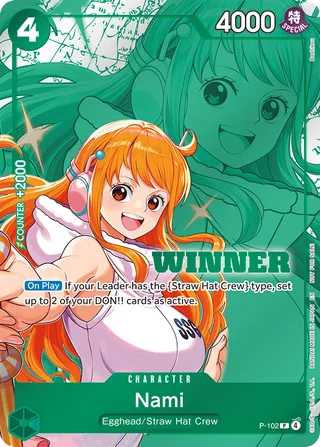 Nami (Winner Pack 2026 Vol. 2) #P-102-winner-pack-2026-vol-2 · One Piece Promotion Cards One Piece card