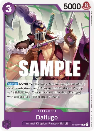 Daifugo #OP02-078 · Paramount War Pre-Release Cards One Piece card