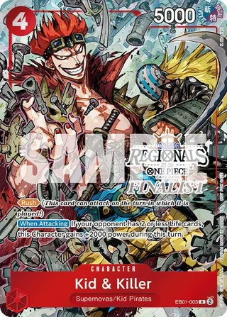 Kid & Killer (Online Regional Finalist Card Set 2025 Vol.2) #EB01-003-online-regional-finalist-card-set-2025-vol-2 · One Piece Promotion Cards One Piece card