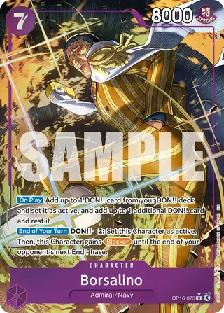 Borsalino (Alternate Art) #OP16-073-alternate-art · The Time of Battle One Piece card