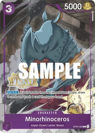 Minorhinoceros (Online Regional 2023) [Winner] #OP03-069-online-regional-2023-winner · One Piece Promotion Cards One Piece card