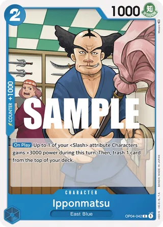 Ipponmatsu #OP04-042 · Kingdoms of Intrigue Pre-Release Cards One Piece card