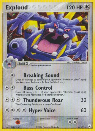 Exploud #6 · Hidden Legends Pokémon card