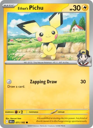 Ethan's Pichu #071 · Destined Rivals Pokémon card