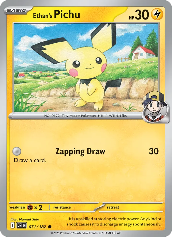 Ethan's Pichu full card art