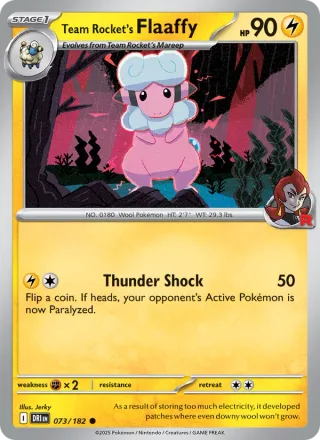 Team Rocket's Flaaffy #073 · Destined Rivals Pokémon card