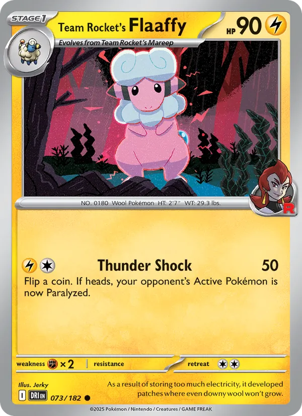 Team Rocket's Flaaffy full card art