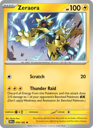 Zeraora #078 · Destined Rivals Pokémon card