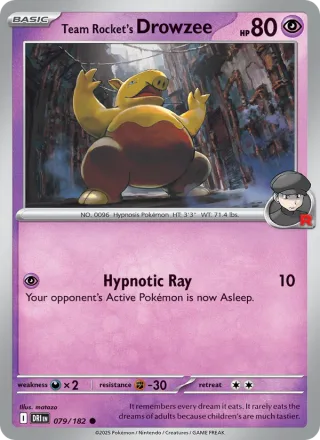 Team Rocket's Drowzee #079 · Destined Rivals Pokémon card