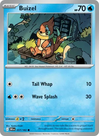 Buizel #057 · Destined Rivals Pokémon card