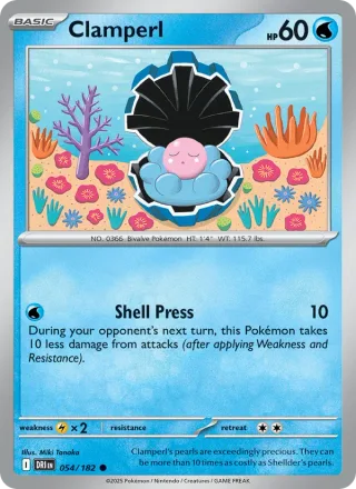 Clamperl #054 · Destined Rivals Pokémon card