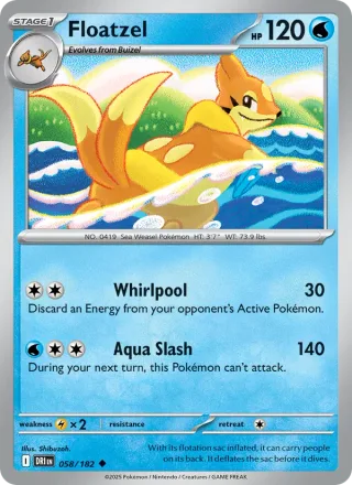 Floatzel #058 · Destined Rivals Pokémon card