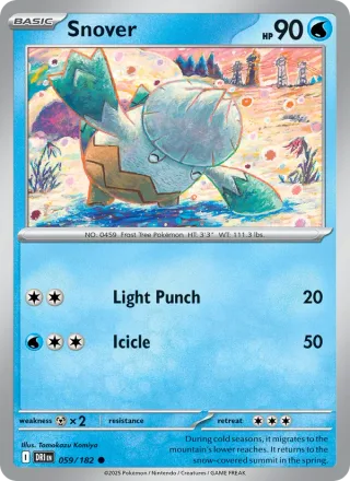 Snover #059 · Destined Rivals Pokémon card