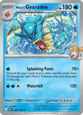 Misty's Gyarados #049 · Destined Rivals Pokémon card