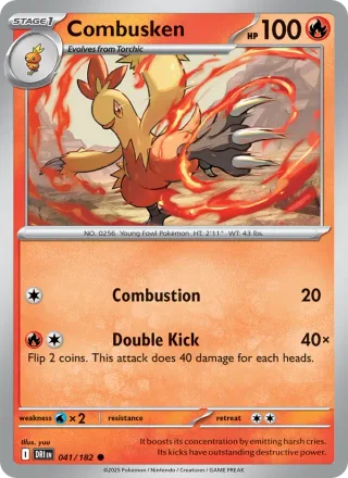 Combusken #041 · Destined Rivals Pokémon card