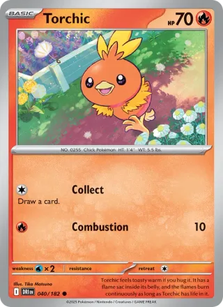 Torchic #040 · Destined Rivals Pokémon card