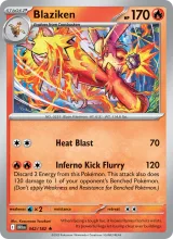 Blaziken · Destined Rivals Pokémon card