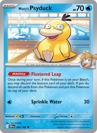 Misty's Psyduck #045 · Destined Rivals Pokémon card