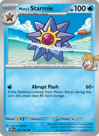 Misty's Starmie #047 · Destined Rivals Pokémon card