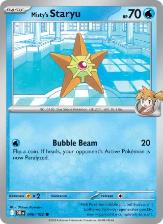 Misty's Staryu #046 · Destined Rivals Pokémon card