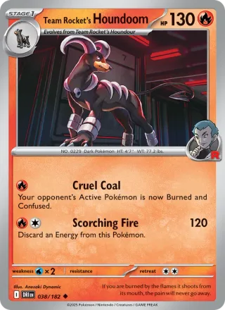 Team Rocket's Houndoom #038 · Destined Rivals Pokémon card