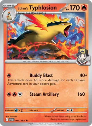 Ethan's Typhlosion #034 · Destined Rivals Pokémon card