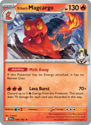 Ethan's Magcargo #036 · Destined Rivals Pokémon card