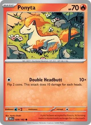 Ponyta #029 · Destined Rivals Pokémon card