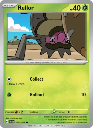 Rellor #024 · Destined Rivals Pokémon card