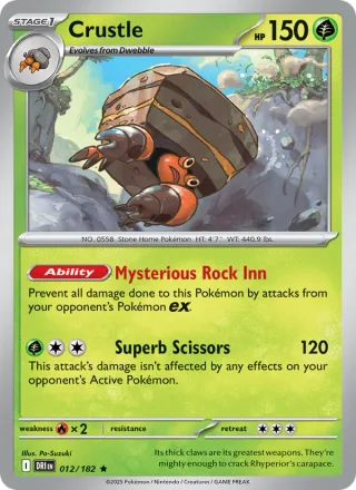 Crustle #012 · Destined Rivals Pokémon card
