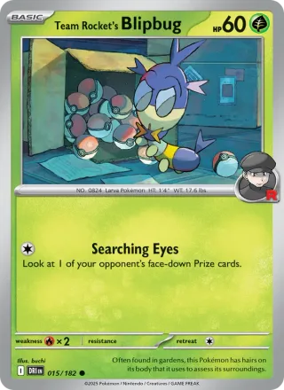Team Rocket's Blipbug #015 · Destined Rivals Pokémon card