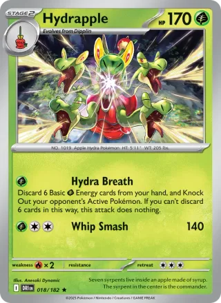 Hydrapple #018 · Destined Rivals Pokémon card