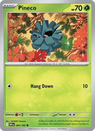 Pineco #004 · Destined Rivals Pokémon card