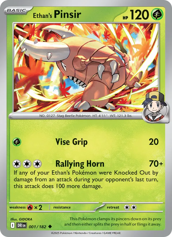Ethan's Pinsir full card art
