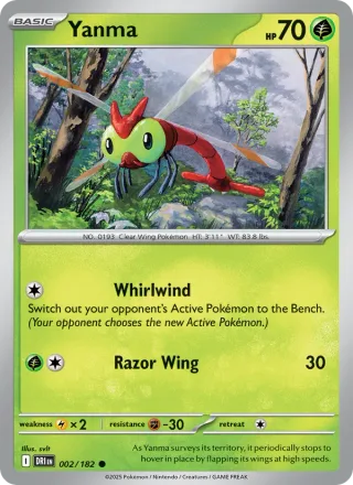 Yanma #002 · Destined Rivals Pokémon card